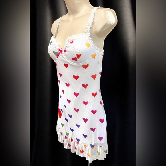 Size Small……..Colorful Heart & Teddy Bear themed Dress.  New…..Care Bears - Picture 3 of 8
